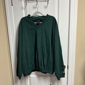VTG Taylor Made Mens XXL Green Golf Pullover Windbreaker Jacket VNeck